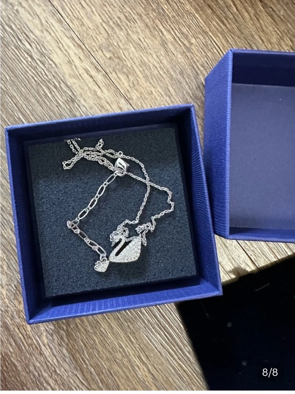 Swarovski Silver Crystal Swan Necklace - Silver Iconic - Picture 9 of 9